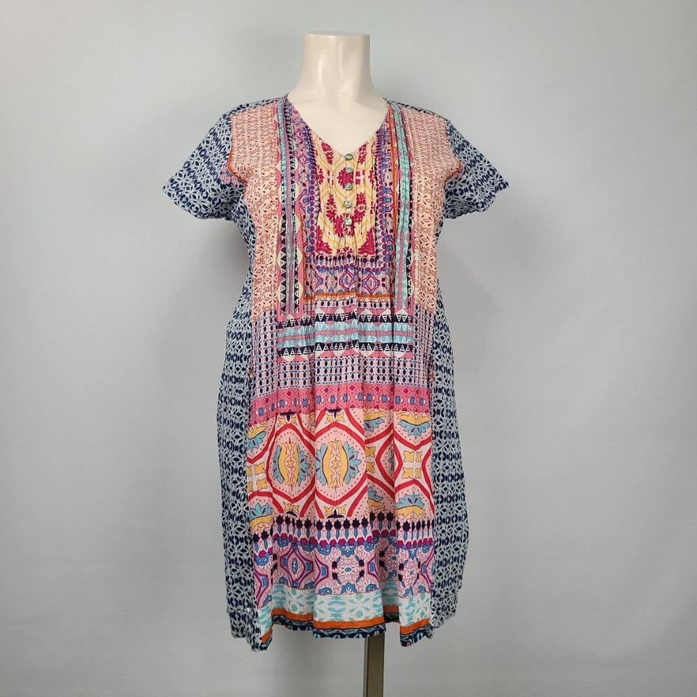 Orientique Cotton Pink Tunic Dress Size 1X